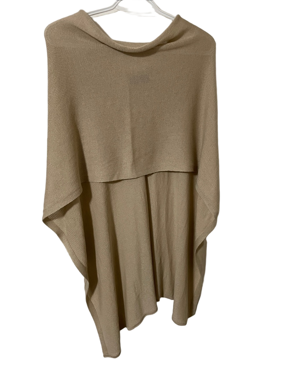 Wooden Ships Beige Knit Poncho Size M/L